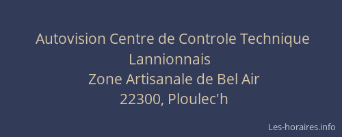 Autovision Centre de Controle Technique Lannionnais