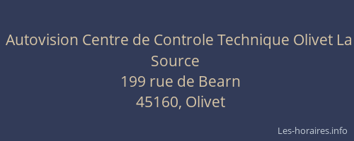Autovision Centre de Controle Technique Olivet La Source