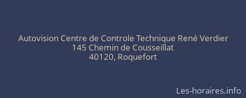 Autovision Centre de Controle Technique René Verdier