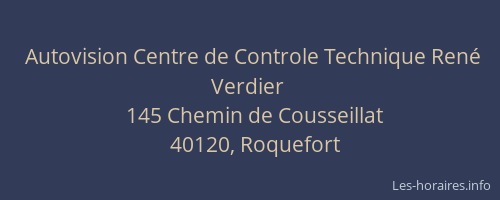 Autovision Centre de Controle Technique Ren&eacute; Verdier