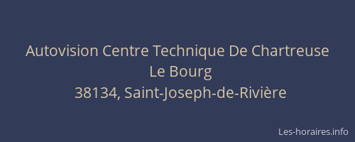 Autovision Centre Technique De Chartreuse