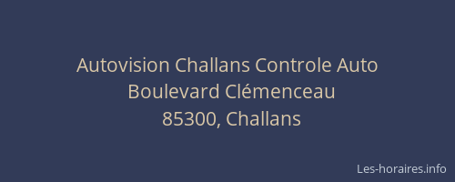 Autovision Challans Controle Auto