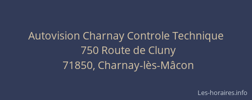 Autovision Charnay Controle Technique