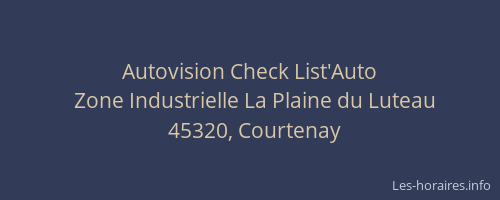 Autovision Check List'Auto