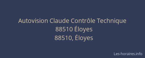 Autovision Claude Contr&ocirc;le Technique