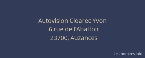 Autovision Cloarec Yvon