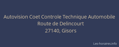 Autovision Coet Controle Technique Automobile