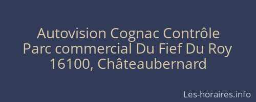 Autovision Cognac Contrôle