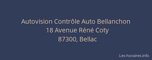 Autovision Contrôle Auto Bellanchon