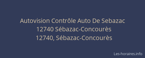 Autovision Contrôle Auto De Sebazac
