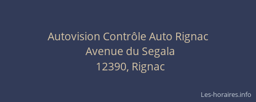 Autovision Contr&ocirc;le Auto Rignac