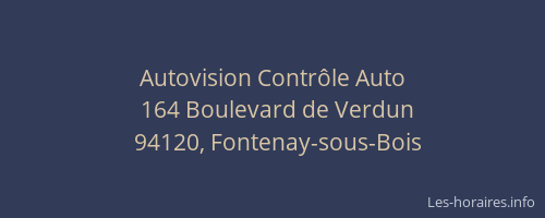 Autovision Contr&ocirc;le Auto