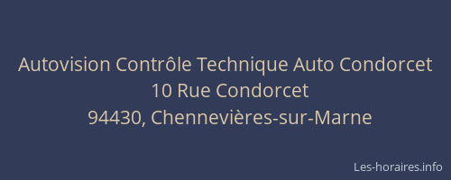 Autovision Contrôle Technique Auto Condorcet