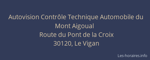 Autovision Contrôle Technique Automobile du Mont Aigoual