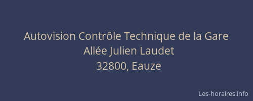 Autovision Contr&ocirc;le Technique de la Gare