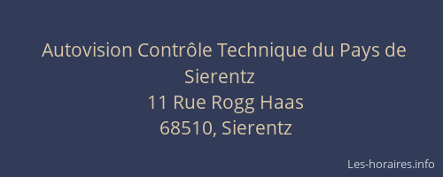 Autovision Contr&ocirc;le Technique du Pays de Sierentz