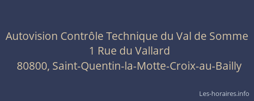 Autovision Contrôle Technique du Val de Somme