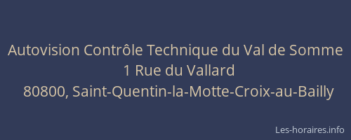 Autovision Contr&ocirc;le Technique du Val de Somme