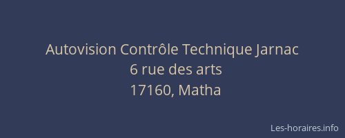 Autovision Contr&ocirc;le Technique Jarnac