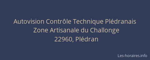 Autovision Contr&ocirc;le Technique Pl&eacute;dranais