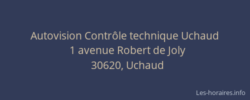 Autovision Contr&ocirc;le technique Uchaud