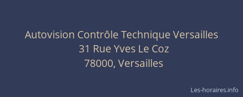 Autovision Contrôle Technique Versailles
