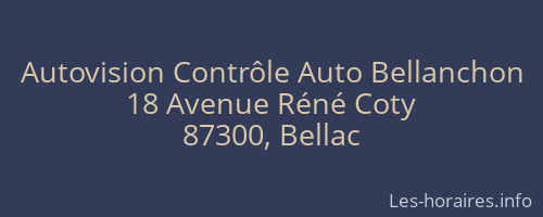 Autovision Contrôle Auto Bellanchon