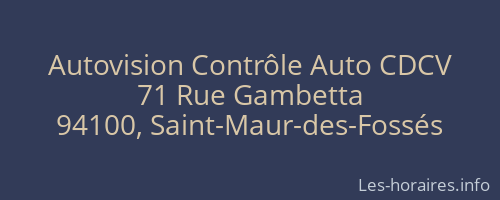 Autovision Contrôle Auto CDCV