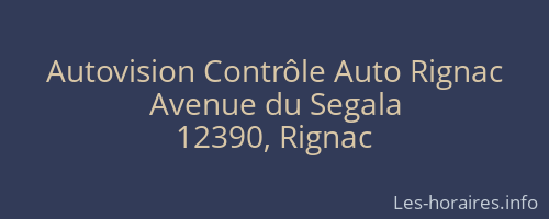 Autovision Contrôle Auto Rignac