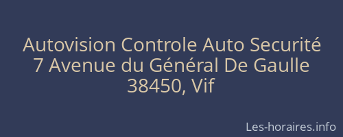 Autovision Controle Auto Securité