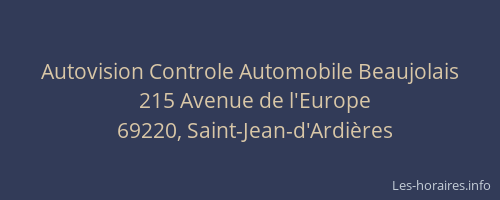 Autovision Controle Automobile Beaujolais