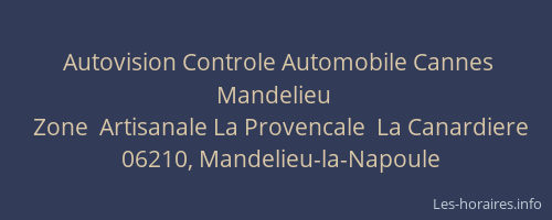 Autovision Controle Automobile Cannes Mandelieu