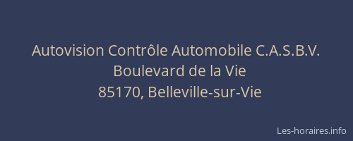 Autovision Contrôle Automobile C.A.S.B.V.