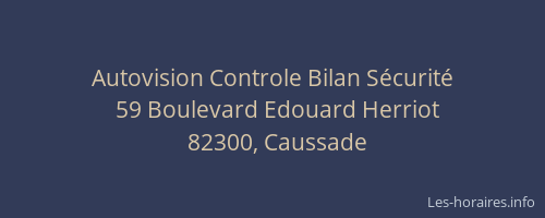 Autovision Controle Bilan S&eacute;curit&eacute;