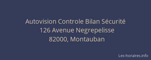 Autovision Controle Bilan Sécurité