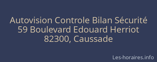 Autovision Controle Bilan Sécurité