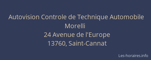 Autovision Controle de Technique Automobile Morelli