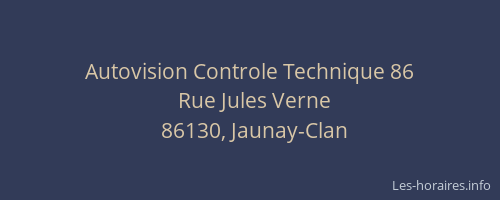 Autovision Controle Technique 86