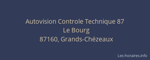 Autovision Controle Technique 87