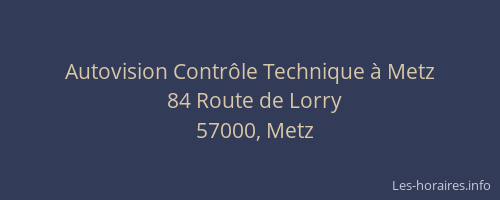Autovision Contrôle Technique à Metz