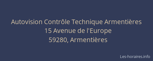 Autovision Contrôle Technique Armentières