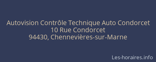 Autovision Contrôle Technique Auto Condorcet