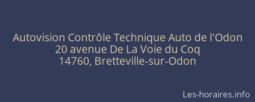Autovision Contrôle Technique Auto de l'Odon
