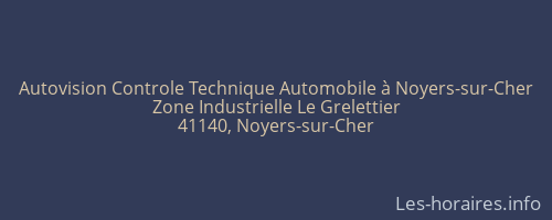 Autovision Controle Technique Automobile à Noyers-sur-Cher