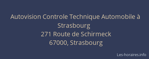 Autovision Controle Technique Automobile à Strasbourg