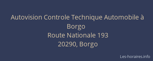 Autovision Controle Technique Automobile à Borgo