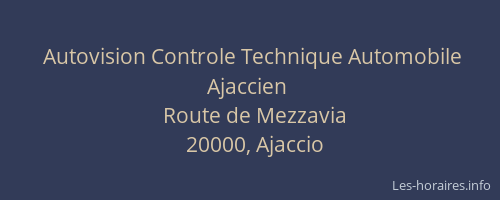 Autovision Controle Technique Automobile Ajaccien