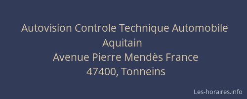 Autovision Controle Technique Automobile Aquitain