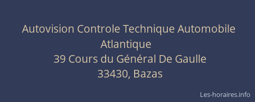 Autovision Controle Technique Automobile Atlantique