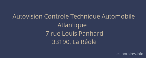 Autovision Controle Technique Automobile Atlantique